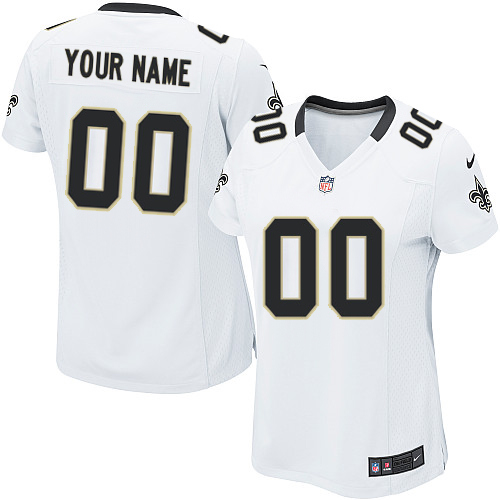 Nike New Orleans Saints Customized White Stitched Women's NFL Jersey